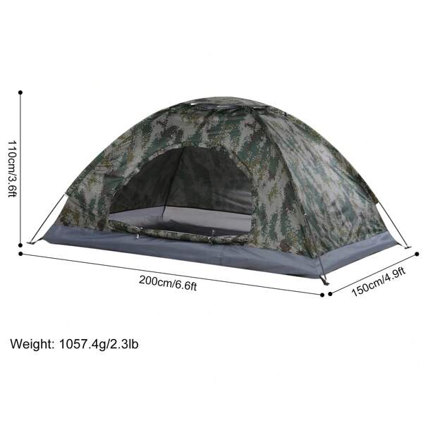 Tomshoo 1/2 Person Ultralight Camping Tent Single Layer Portable Hiking Tent Anti-UV Coating UPF 30+ For Outdoor Beach Fishing