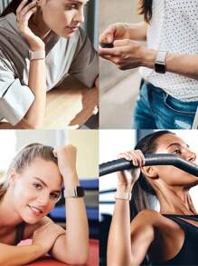 5 Packs Braided Stretchy Nylon Sport Solo Loop Compatible With Apple Watch Band 38mm 40mm 41mm 42mm 44mm 45mm 46mm 49mm For Women Men, Nylon Elastic Straps Wristbands Compatible With Apple Watch Series 10 9 8 7 6 SE 5 4 3 2 1 Ultra Couple New Year Gift Valentine's Day
