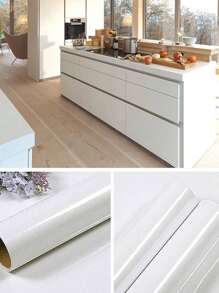 1 卷自粘式家具翻新防水加厚彩绘壁纸，珍珠光，适用于厨房橱柜、衣柜、纯色 PVC 壁纸剥离和粘贴壁纸 - 彩色 - 查看 19