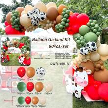 Cow Balloon Garland Arch Kit, Various Color Balloons For Farm Western Cow Birthday Party Decorations,Western Decorations,Western Party,Farm Birthday - Multicolor - View 2