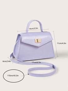 1pc Metal PU Crocodile Pattern Shoulder Crossbody Bag, Suitable For Daily Outings - Crossbody Bags - View 12