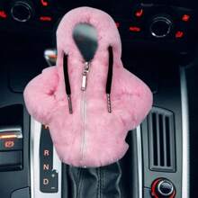 Plush Sweatshirt Car Gear Lever Protector, Winter Warm Car Interior Accessories, Suitable For Manual And Automatic Transmission Vehicles,Car Accessories - one-size - View 10