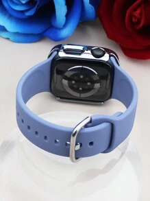 Compatible With Apple Watch Band And Case Combination Set Women's Fashion Sports Soft And Comfortable Metal Buckle Silicone Band + Anti-Drop, Anti-Scratch Shiny Double Row Diamond Hard PC Case Compatible With Apple Watch 38/40/41/42/44/45/46/49MM Band And Cases Compatible With Apple Watch Series Ultra/10/9/8/7/6/5/4//3/SE Replacement Band Case Set