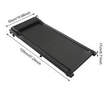 Rainaut 600W Under Desk Electric Treadmill, Installation-Free, Remote Control, And LED Display, Walking Jogging For Home, Load Capacity: 100kg/220.46lbs, Speed: 1-6km/H/0.62-3.73mph, 120*50cm*17cm/47.24*19.68*6.7inch - 查看 2