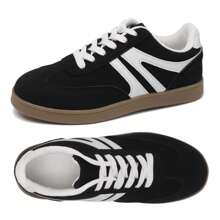 Womens Casual Sport Shoes - Colorblock Patchwork Upper, Chunky Runner Style - Ideal For Athleisure