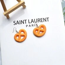 2 szt. Kolczyki z ciasteczkami, Realistyczne kolczyki z imitacją jedzenia, Kolczyki z ciasteczkami dla kobiet do codziennego noszenia, Prezent dla miłośników ciasteczek