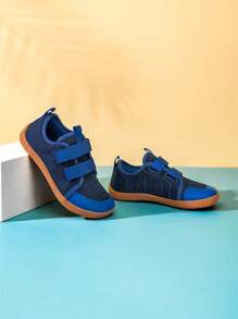 男童平底运动鞋，适合宽脚，跑步鞋采用网眼透气防滑橡胶鞋底，户外运动，休闲鞋，适合所有季节