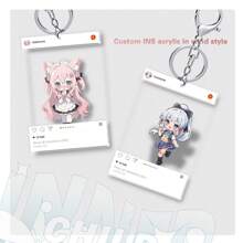 アクリル製透明カード、アニメ&カートゥーンキャラクターのアクセサリー、DIY写真フレーム、キーホルダー、吊り下げ装飾、ステンドグラス窓、フォトブース用小物 - Insスタイルカスタマイズ(1) - チェックする 1