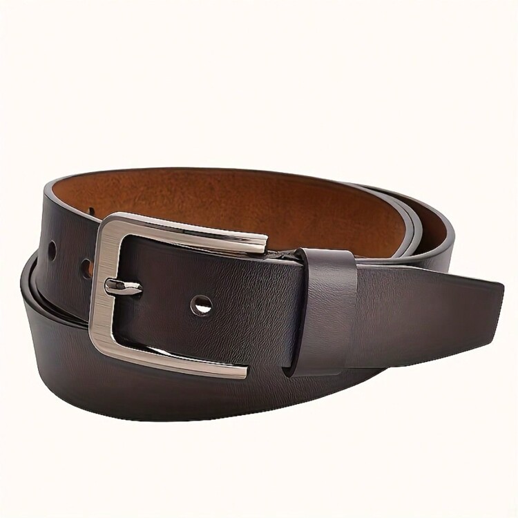 High-Quality Men's Genuine Leather Belt - Versatile, Suitable For Work Or Business - Fashionable Everyday Accessory Summer, School Fall, Autumn, Halloween Autumn-Winter Accessories,Suitable For Teens, Youth,Men,Casual, Outdoor, Athletic, Vacation, Graduation Gifts, Birthday, Daily Wear - Multicolor - View 5