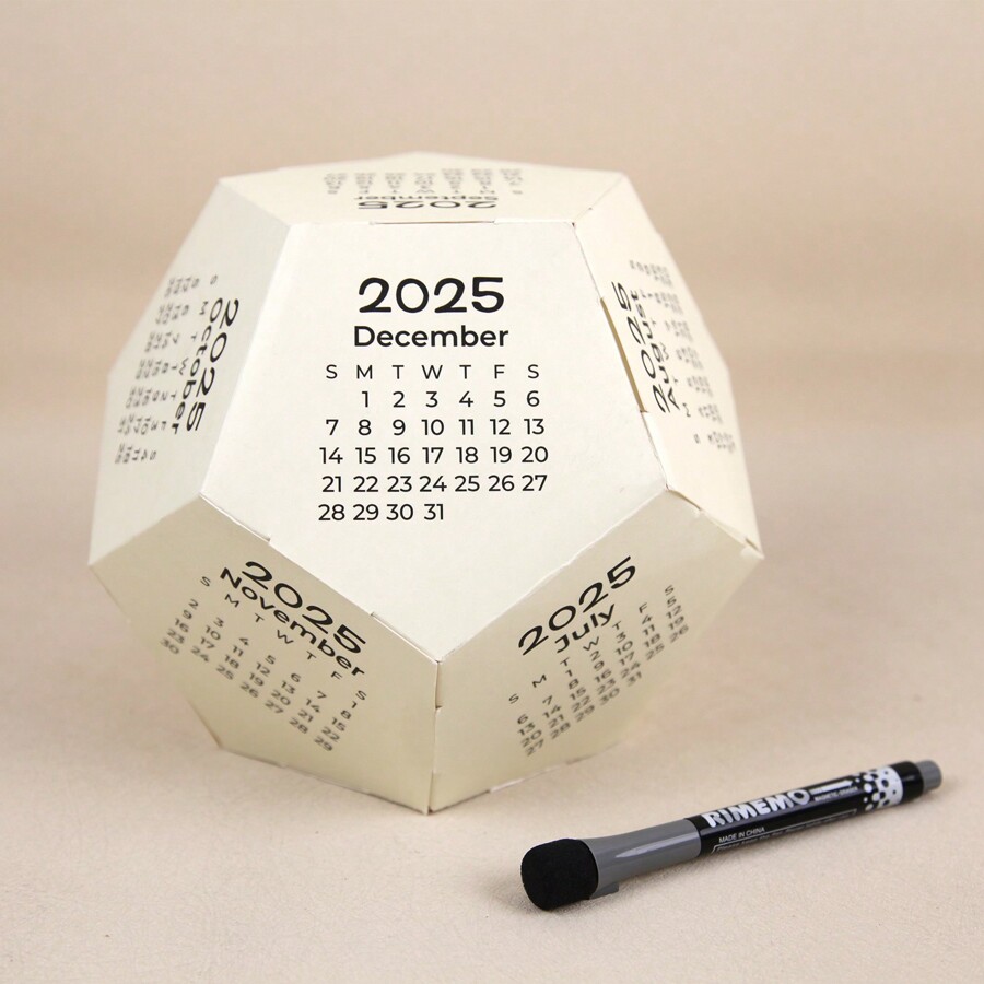 RIMEMO DIY 2025 Paper Folding Desk Calendar, Personal Desk Calendar DIY ...