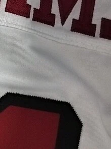 Customized Name And Number Women's Embroidered American Football Jersey San Francisco White V-Neck Personalized Short Sleeved Shirt Party Game Training Competition Sports Top DIY S-XXL - White - View 5