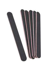 50套黑色指甲锉，直型美甲打磨条，高品质不掉毛美甲打磨条 - 黑色 - 查看 2