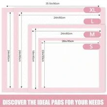 Almohadillas absorbentes desechables rosas para entrenamiento de mascotas, extra gruesas, 100 piezas, impermeables, de material tejido, de secado rápido, reutilizables, para entrenamiento en casa y viajes, material absorbente de desechos de mascotas.