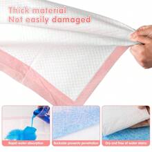 Almohadillas absorbentes desechables rosas para entrenamiento de mascotas, extra gruesas, 100 piezas, impermeables, de material tejido, de secado rápido, reutilizables, para entrenamiento en casa y viajes, material absorbente de desechos de mascotas.