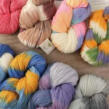 1 Pc 240g Hand-Dyed 4-Ply Gradient Fancy Merino Knitted Yarn, DIY Hand Knitting & Dyeing - Multicolor - View 10