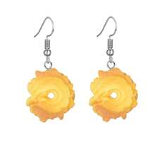 2 szt. Kolczyki z ciasteczkami, Realistyczne kolczyki z imitacją jedzenia, Kolczyki z ciasteczkami dla kobiet do codziennego noszenia, Prezent dla miłośników ciasteczek