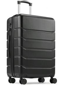 28 Inch Luggage Suitcase With TSA Lock, Hard Shell Rolling Suitcase With Spinner Wheels, Expandable Lightweight Luggage, Black - Black - View 1