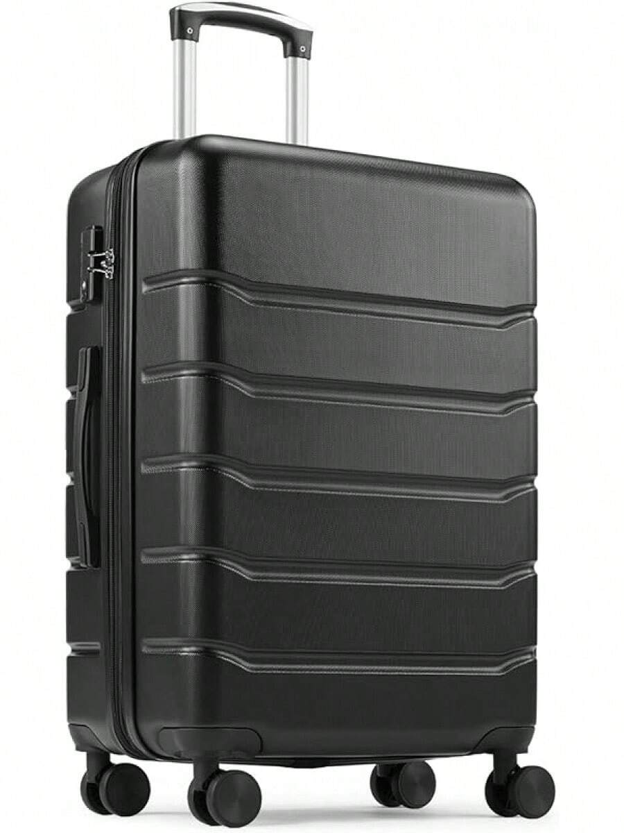 28 Inch Luggage Suitcase With TSA Lock, Hard Shell Rolling Suitcase With Spinner Wheels, Expandable Lightweight Luggage, Black - Black - View 1