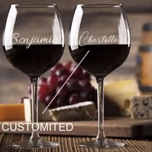 Personalized Wine Glass, Engraved Personalized Wine Glasses, Couple Christmas Gifts, Monogram Housewarming Gift For Christmas,Multi-Functional,Adjustable,Durable,Ornamental,Reusable,Exquisite,Adorable,High-Quality,Modern,Colorful,Cute,Comfortable,Stylish,Custom,Personalized,Unique,Ideal Gifts For Him,Ideal Gifts For Her,Boyfriend,Girlfriend,Dad,Mom,Family,Friends,Son,Daughter,Office,Tea Room,School,Home,Home Refresh,Customized Wine Glasses - Goblet - View 2