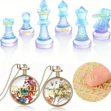 12个迷你字母数字树脂贴纸 - 自粘式，闪光金银，4.5毫米/3毫米 - 非常适合DIY环氧树脂浇铸、剪贴簿和装饰 - 彩色 - 查看 10