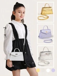 1pc Metal PU Crocodile Pattern Shoulder Crossbody Bag, Suitable For Daily Outings - Crossbody Bags - View 1