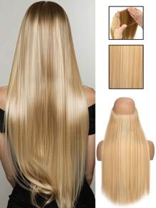 22 Inch Women's Everyday Straight Hair Extensions Fish Line Style Hair Extension Piece, Multiple Colours To Choose From, Easy To Use, Suitable For Parties, Raves - Multicolor - View 10