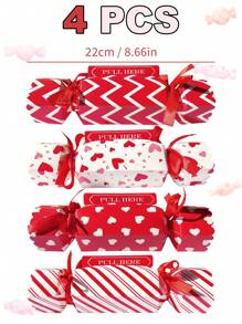 4/1pc Valentine's Day Surprise Money Pull Pouch, Red Heart Surprise Pull Out Money Gift Box, DIY Rectangle Christmas Money Pull Pouch Kit For Cash Gift, Fun Ways To Give Cash, Suitable For Valentine's Day, Wedding Anniversary, Birthday Party, Home Decoration