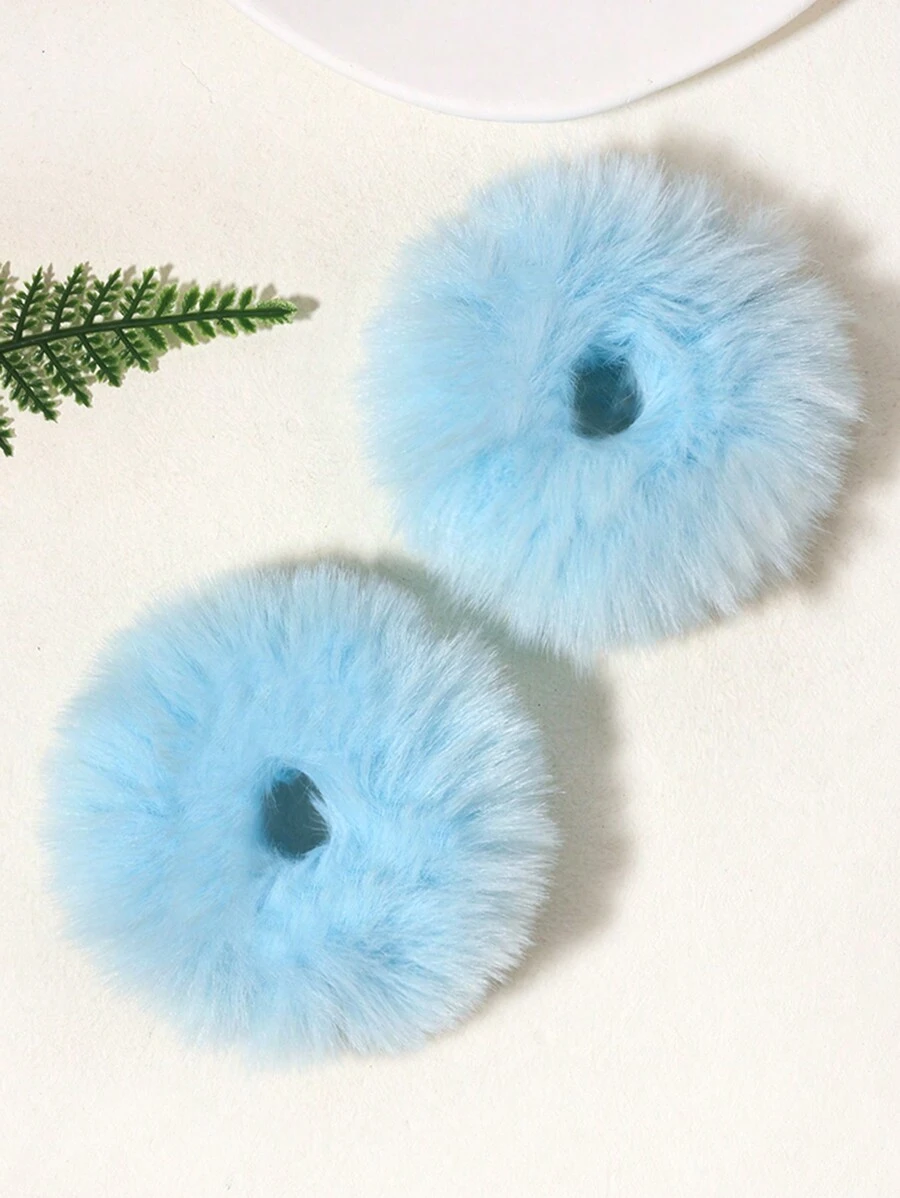Bộ 2 chiếc dây buộc tóc bông xù và xoắn tóc, phụ kiện tóc, dây buộc tóc kiểu scrunchie, dây buộc tóc đuôi ngựa, phụ kiện làm đẹp nhà cửa, phòng ngủ, dây chun buộc tóc, thích hợp cho du lịch, sinh nhật.