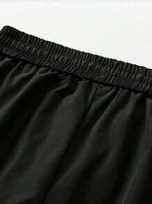 Men's Spring Summer Fall Straight Leg Multi-Pocket Cargo Pants Comfortable Breathable Drawstring Overalls Hiking Windproof Jogger Pants(XS-XL) - Black - View 10