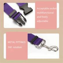 1pc Pet Retractable Adjustable Buffered Seat Belt Tether Leash, Dog Car Seat Belt Suitable For Large, Medium And Small Pets, Dog Seatbelt, Dog Car Seat, Beach, Sun, Travel