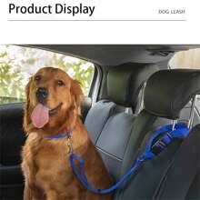 1pc Pet Retractable Adjustable Buffered Seat Belt Tether Leash, Dog Car Seat Belt Suitable For Large, Medium And Small Pets, Dog Seatbelt, Dog Car Seat, Beach, Sun, Travel