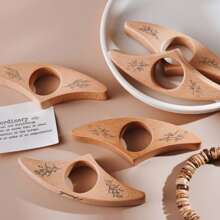 Customized Ring Bookend, Personalized Ring Bookmark Clip, Exclusive Ring Book Holder, Creative Ring Shaped Book Press Tool, Customized Reading Assistant, Ring Model, Unique Ring Book Stand, Elegant Ring Bookmark Book Press,School Supplies,Back To School,Christmas Gift Supplies - Wood Color - View 9