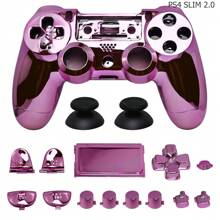TOPWOLF DIY Full Set Housing Shell Front Back Cover Case Skin Decorative Strip Buttons Kit For PlayStation 5 PS 5 Controller