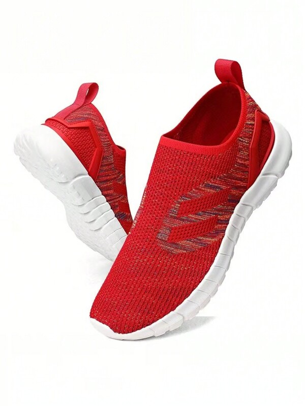 Men's Casual Sports Shoes, Breathable Shock-Absorbing Elastic Non-Slip Outdoor Lace-Up Mesh Running Shoes, Lightweight & Comfortable For Outdoor Sports, Camping, Jogging, Fitness, Leisure, Unisex