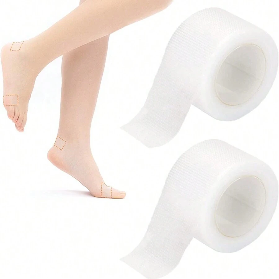 1 Rollo de Cinta Invisible Anti-Rozaduras, PE Transparente Transpirable e Impermeable, Parche Protector Cortable Personalizable para Dedos, Dedos de los Pies, Talones, Adecuado para Todo Tipo de Zapatos - transparente - Ver 1
