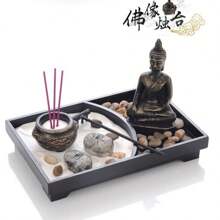 Zen Garden Buddha Feng Shui Ornament, Minimalist And Practical Multipurpose Best Gifts Birthday - Black and White - View 4