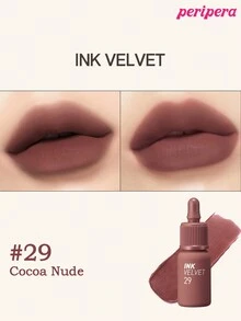 Peripera K-Beauty 墨感絲絨唇膏，高顯色度，持久顯色，輕盈，無麩質，無防腐劑，絲絨啞光唇膏，液態唇膏，滑順，長效顯色 - #29 Cocoa Nude - 查看 8
