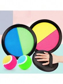 1pc Children Suction Cup Ball Toys Outdoor Games, Toss And Catch Ball Set, OutdoorSports Racket, Palm Ball, Yard Camping Holiday Party Game Toys,Parent-Child Outdoor Interactive Throwing Sticky Ball Game Toys