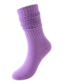 1 Pair Women Over The Knee Socks, Colorful Vertical Stripe Pattern, Fashion Versatile Thigh High Stockings, Spring/Summer