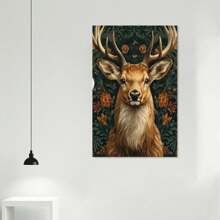 Framed Stunning Deer With Large Antlers Canvas Art - Wooden Framed, Perfect For Home Decor & Gifts, Ready To Hang In Living Room, Bathroom, Or Kitchen Deer Home Decor, Perfect For Room Decor