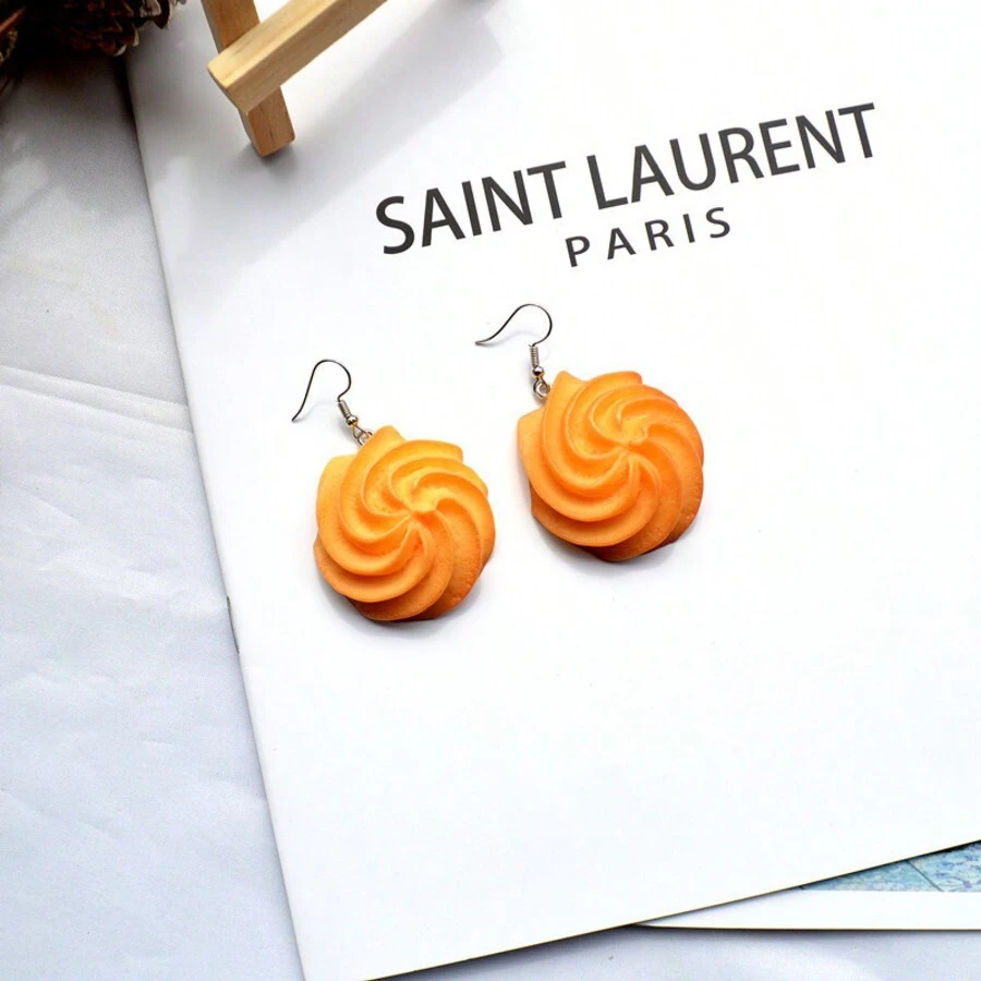 2 szt. Kolczyki z ciasteczkami, Realistyczne kolczyki z imitacją jedzenia, Kolczyki z ciasteczkami dla kobiet do codziennego noszenia, Prezent dla miłośników ciasteczek