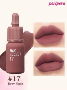 Peripera K-Beauty Ink 丝绒唇膏，高色素色，持久，轻盈，无麸质，不含防腐剂，丝绒哑光唇膏，液体唇膏，顺滑，持久，韩国美容，韩国化妆品