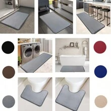 1 件套记忆泡沫浴垫套装、浴室地毯、家用地垫、柔软、吸水、快干、舒适、适合家居装饰、女士情人节礼物生日男友女友家居浴室装饰地毯户外地毯门垫秋季装饰浴室配件返校入口装饰 - 純色地墊 - 查看 2