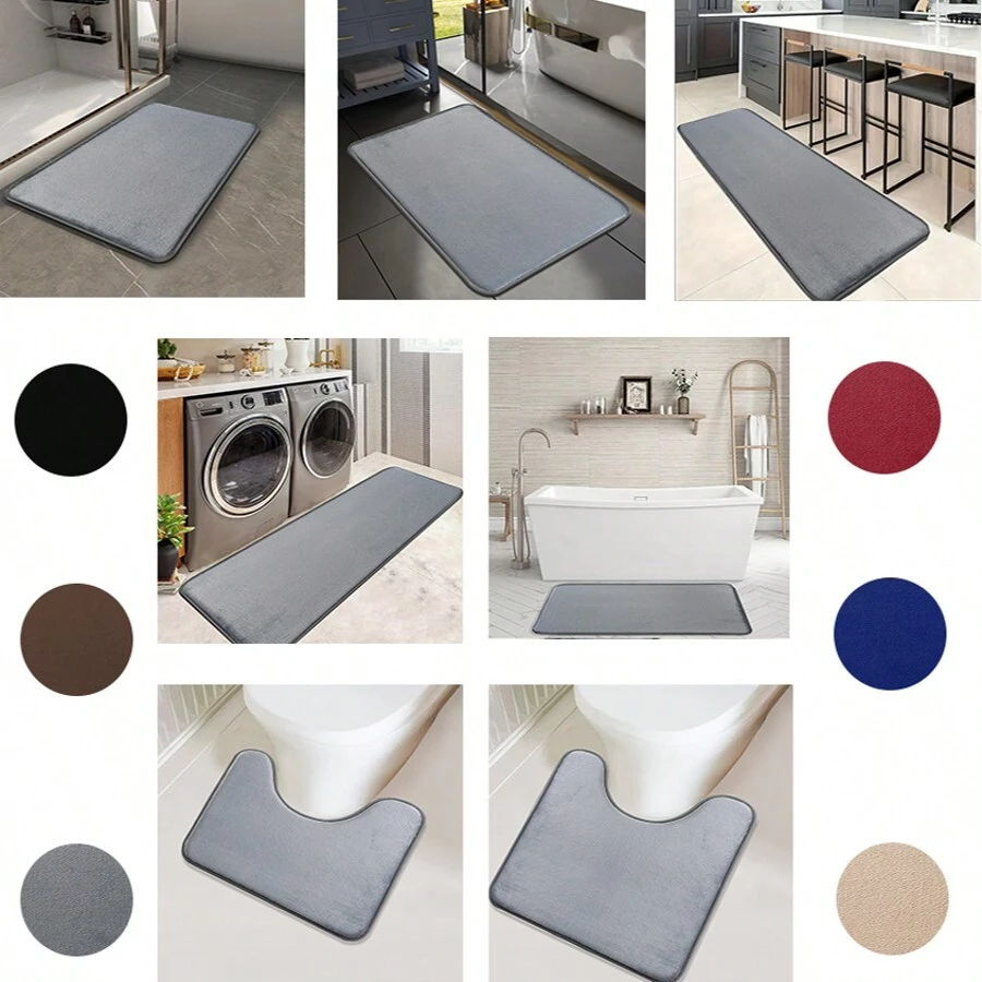 1 件套记忆泡沫浴垫套装、浴室地毯、家用地垫、柔软、吸水、快干、舒适、适合家居装饰、女士情人节礼物生日男友女友家居浴室装饰地毯户外地毯门垫秋季装饰浴室配件返校入口装饰