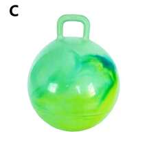 1 pieza Pelota inflable de ejercicio de rebote de 45cm con asa en forma de nube y arcoíris, pelota de yoga de PVC colorida