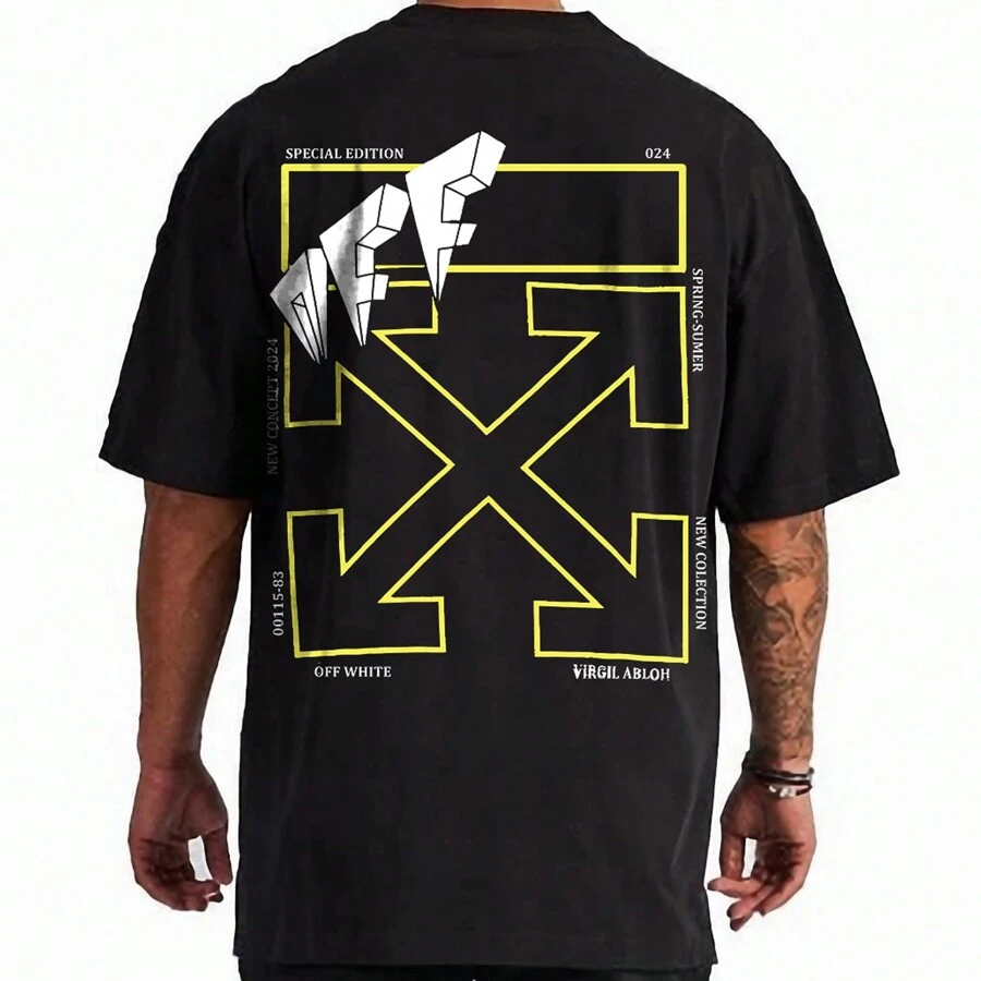 Playera para hombre Oversize Soul Freak Colección OffWhite Yellow - Negro - Ver 1