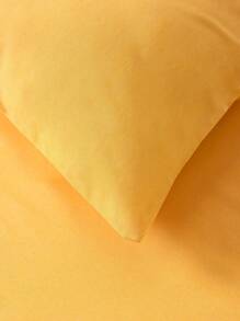 "3pcs Bedding Set, Cozy Modern Graphics, Perfect For Students And Holidays" - Mustard Yellow - View 2