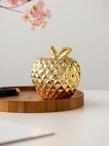 1 peça moderna simples cerâmica ouro prata maçã decoração de mesa - artesanato, decoração de casa, sala de estar, decoração de mesa, perfeito para decoração de festa ou festival