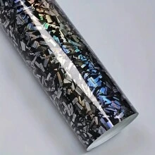1 pieza Pegatina de vinilo rojo láser para coche, fácil de cortar y aplicar, decoración de coche, película de envoltura de fibra de carbono de colores múltiples disponible - Unitalla - Ver 15