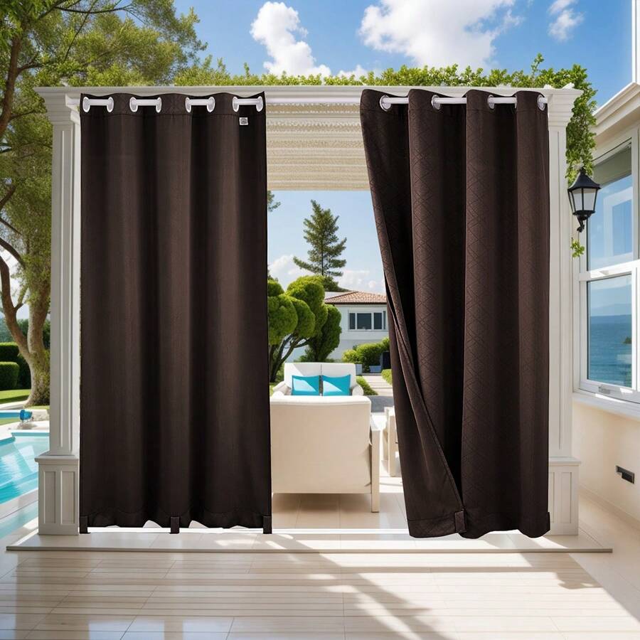 Curtains - Coffee Brown - View 1